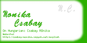 monika csabay business card